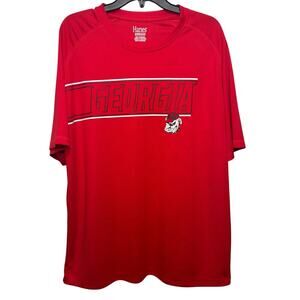 Georgia Bulldogs short sleeve Red T-shirt by Hanes. Size XL 46/48